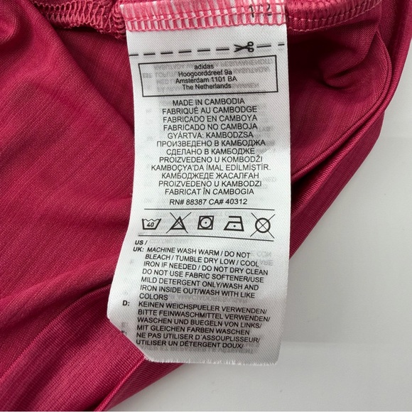 Adidas Women's Pink Workout Yoga Gym Crop Top - Picture 5 of 9